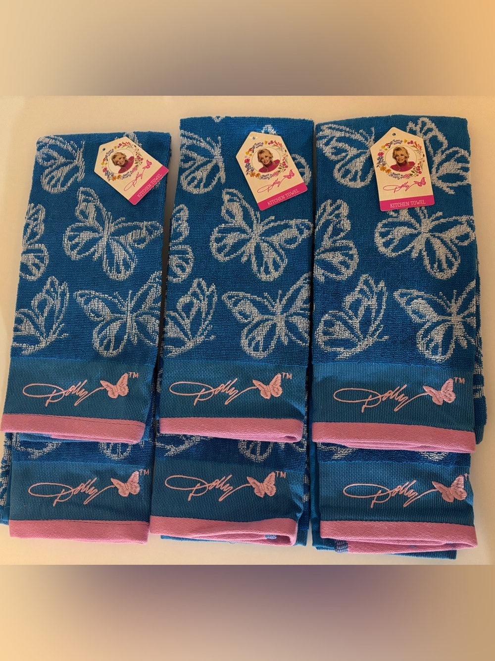 Dolly Parton hand towel with embroidered logo - NWT- Free with Purchase of $30+